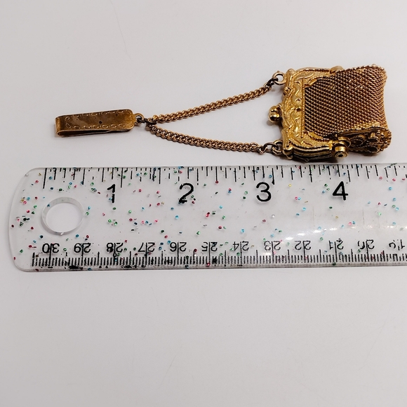 Vintage Antique Gold Filled Chateaine Clip Money Coin Purse - Picture 5 of 6